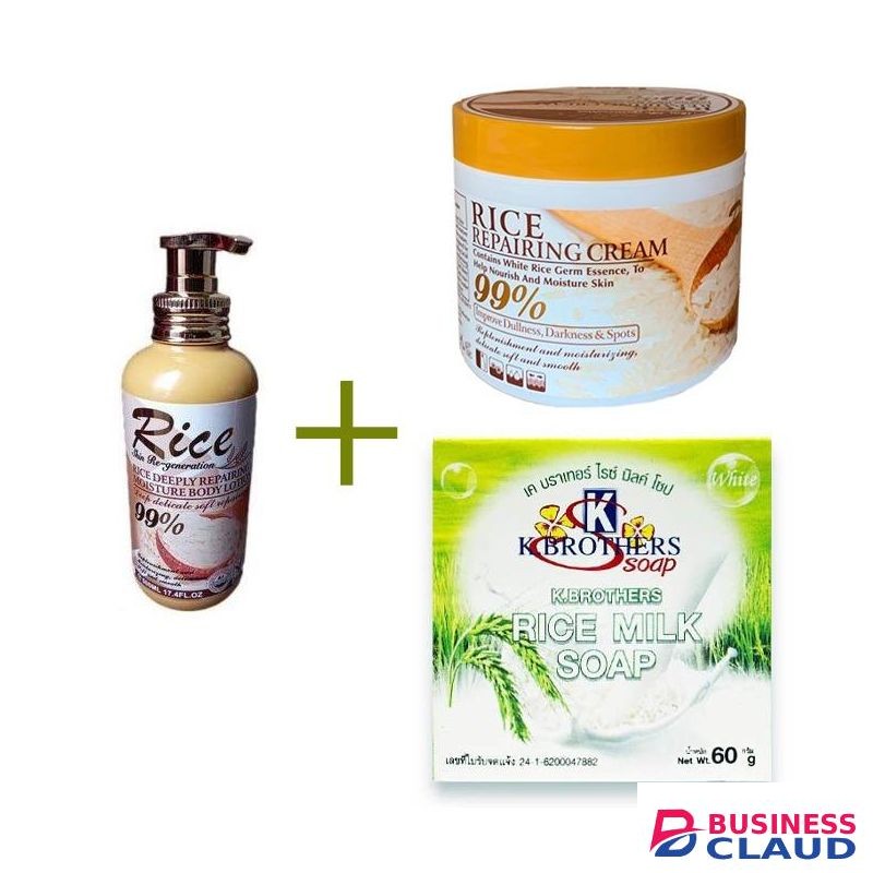 Skin Re-Generation Lotion + Reparing Cream + K Brothers Rice Milk Soap