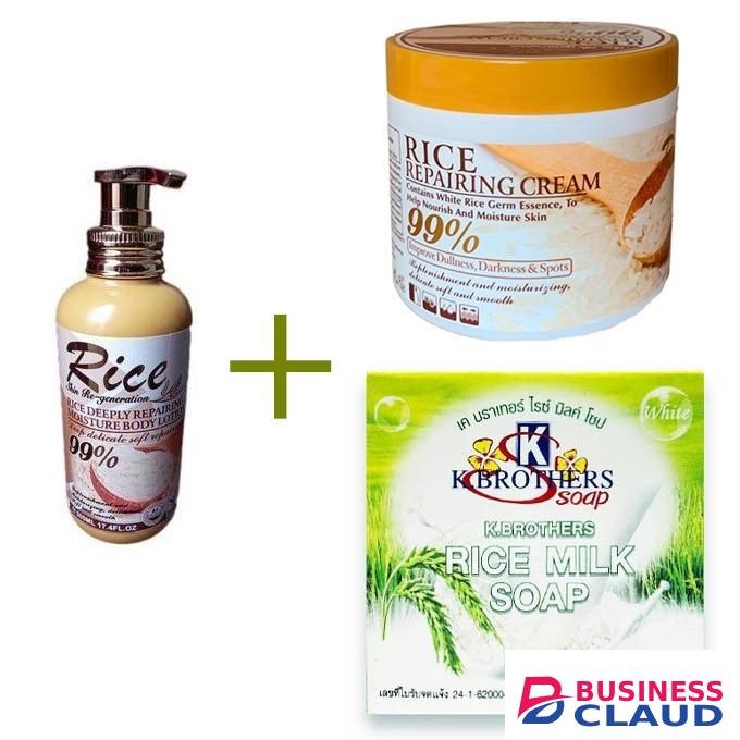 Skin Re-Generation Lotion + Reparing Cream + K Brothers Rice Milk Soap