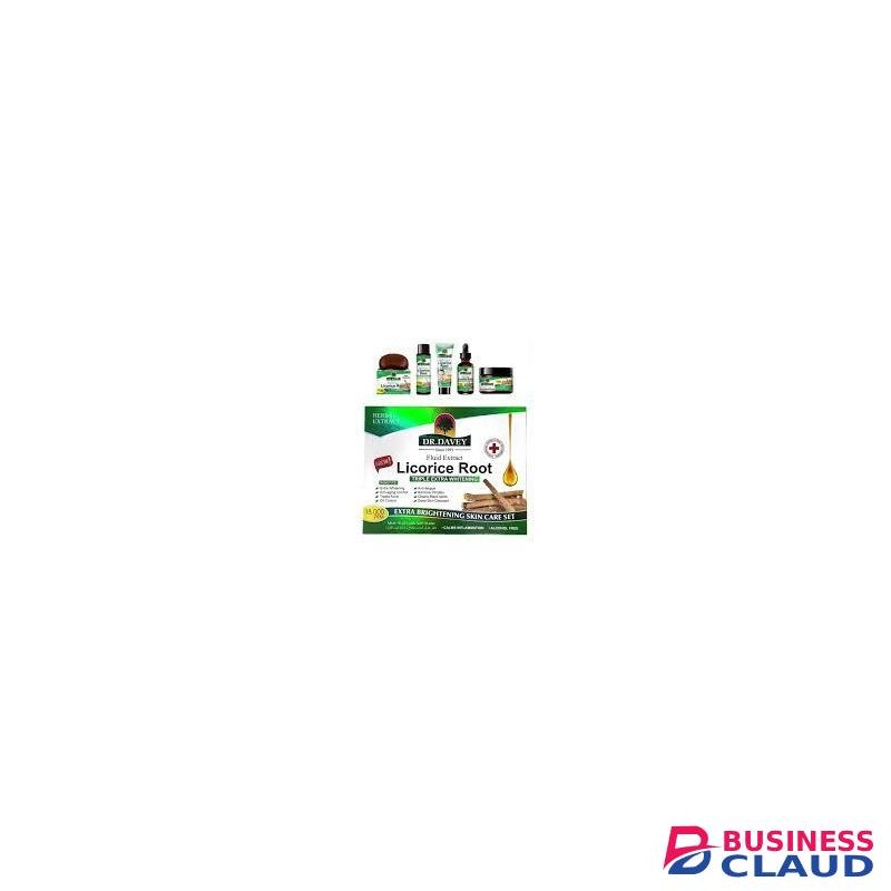DR.DAVEY Licorice Extra Brightening Skin Care Set - 5 Pieces