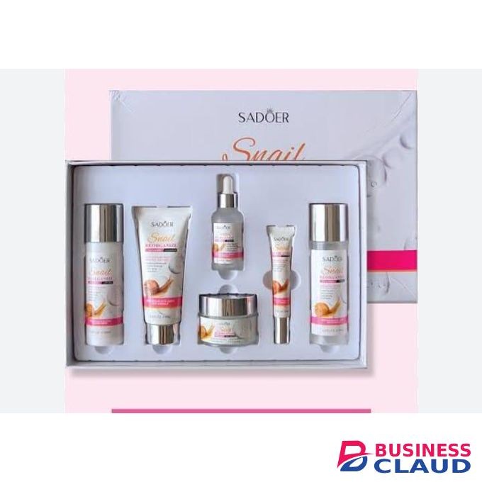 SADOER 6in1 Snail Reorganize Collagen Facial Nourish Skin N Repair, Anti-wrinkle Moisturizing Skin Care Set.