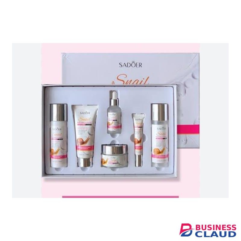 SADOER 6in1 Snail Reorganize Collagen Facial Nourish Skin N Repair, Anti-wrinkle Moisturizing Skin Care Set.