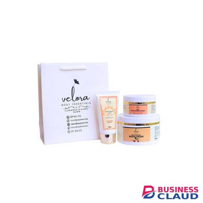 VELORA Face & Body Glow Combo - Sunscreen + Face Cream + Brightening Body Cream
