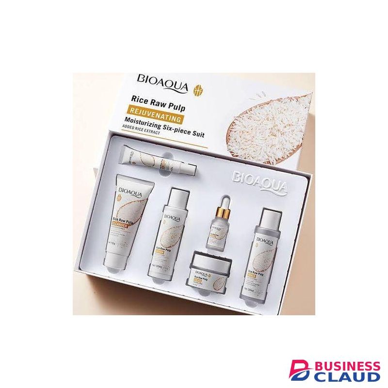 6-piece Bioaqua rice skincare set