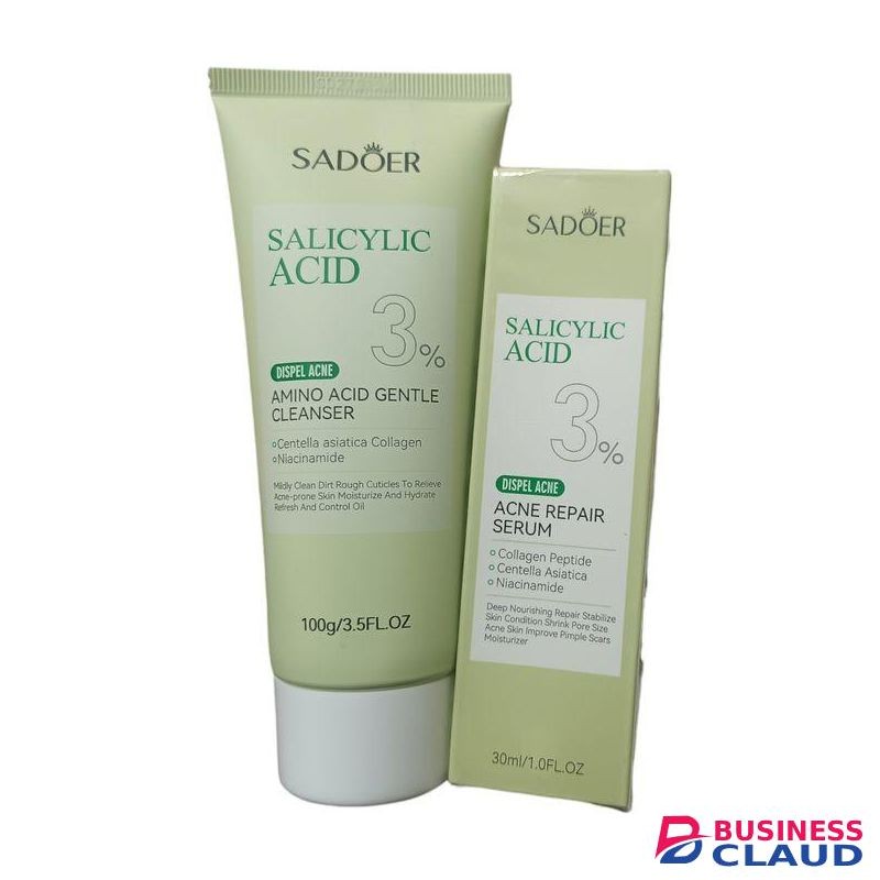 SADOER Salicylic Acid Gentle Cleanser + Acne Repair Serum