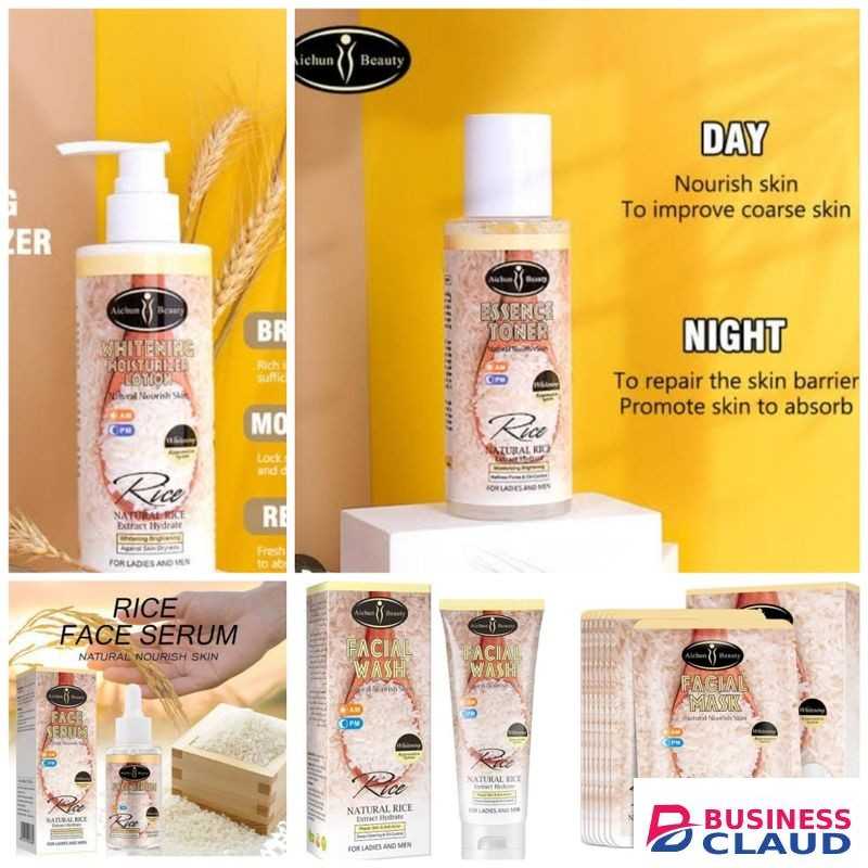 Aichun Beauty 5 Pack - Serum, Lotion, Toner, Face Wash & Mask