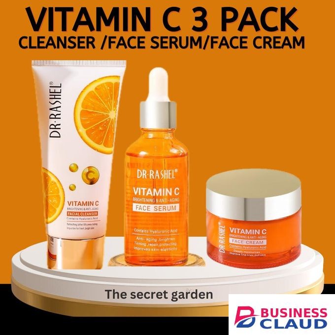 Dr. Rashel Vitamin C Brightening & Anti-aging -Cleanser+Face Serum+Cream