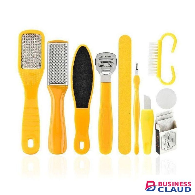 10pcs Professional Pedicure Tool Foot Care Tool For Feet Heels Toe Cuticle Kit File Set Dead Hard Skin Callus Remover Ser