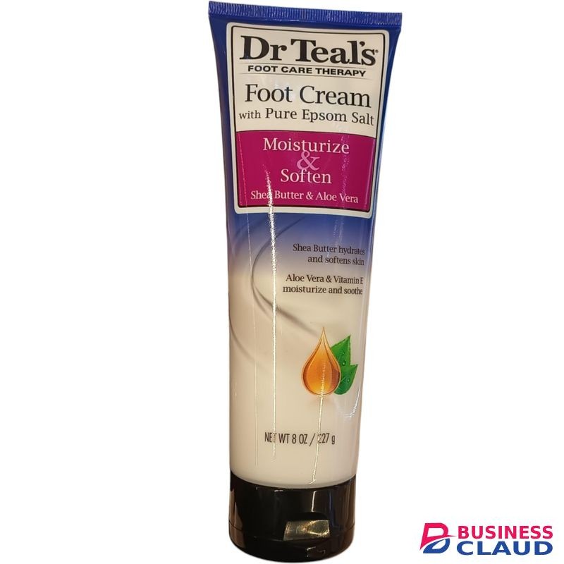 Dr Teal'S Moisturize & Soften FOOT CREAM With Pure Epsòm Salt SHEA BUTTER ALOE VERA VITAMIN E Hydrate Soften Soothe nk