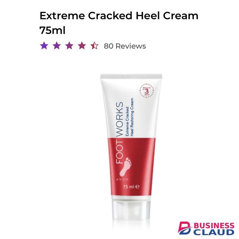 Avon Foot Works Extreme Cracked Heels Restoring Cream 75ml