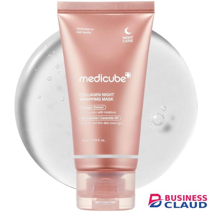medicube Wrapping Mask Collagen Overnight Peel Off Facial Mask- Elasticity & Hydration Care, Reduces Sagging & Dullness - Hydrolyzed Collagen For Glowing Skin -Korean Skin Care,