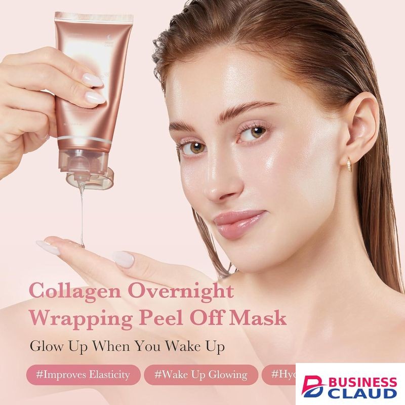 Medicube Collagen Overnight Wrapping Peel Off Facial Mask Pack - Elasticity & Hydration Care, Reduces Sagging & Dullness - Hydrolyzed Collagen For Glowing Skin - Korean Skin Care 75ML