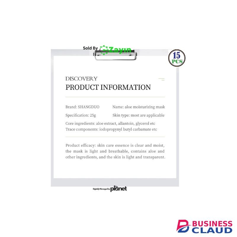 SADOER 15 pcs Hydrating Mask with Aloe Extract Daily Skincare Sheet Mask Soothing Gel Mask Calming Sheet Mask for Redness Korean Aloe Vera Mask Sheet Face Mask for Dry & Sunburned Skin Aloe vera skincare