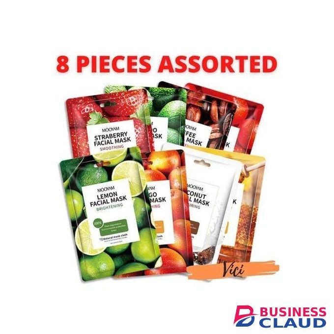 MOOYAM Facial Sheet Mask Korean Fruit Extract Mask Face Sheet Mask