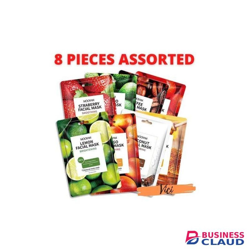MOOYAM Facial Sheet Mask Korean Fruit Extract Mask Face Sheet Mask