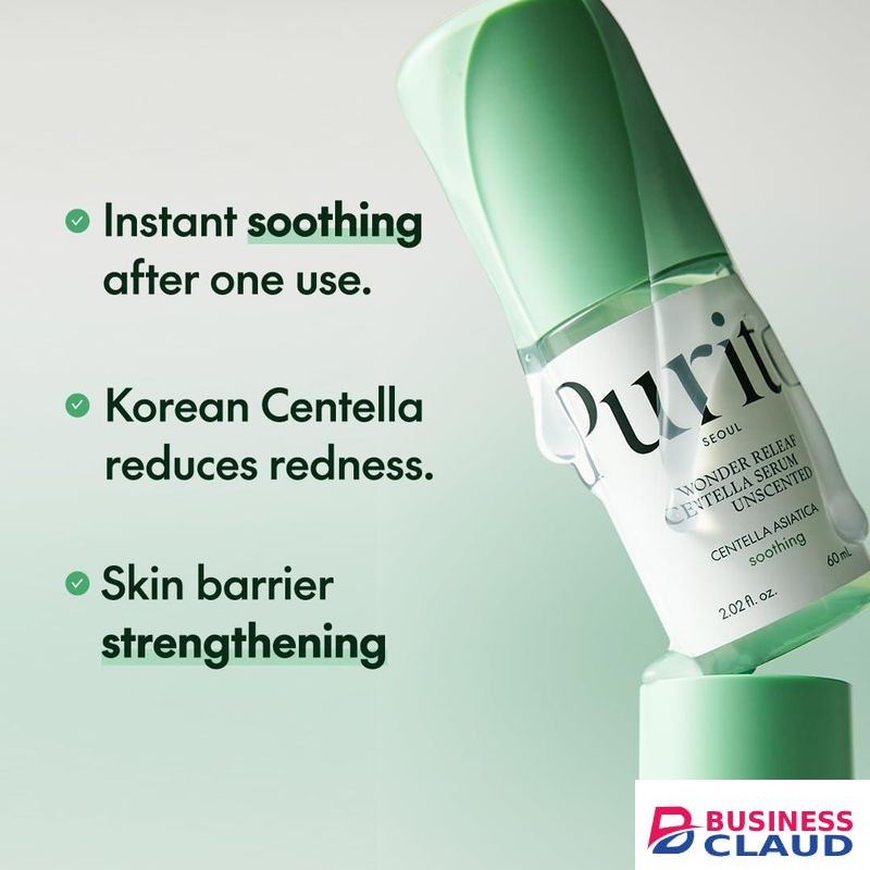 Purito Centella Unscented Serum, Korean Centella, for All Skin Types, Ampoule, Soothing, Calming, Facial Serum for face, Vegan & Cruelty-Free, Korean Skin Care, 60ml
