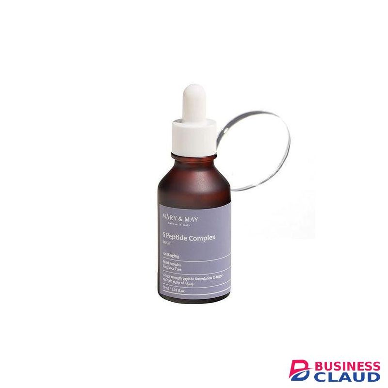Mary & May 6 Peptide Complex Serum 30ml Reduce Fine Lines and Wrinkles, Aging care, Firm skin, Fragrance Free, Korean Skincare