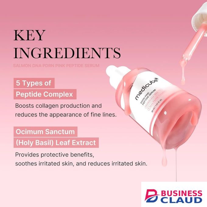 Medicube PDRN Pink Peptide Serum with Rose PDRN ,Vegan Pink Glow Serum with Peptides & Niacinamide for Hydration & Firm-Looking Skin , Uneven Tone Care , Korean Skincare, 1.01 fl. Oz