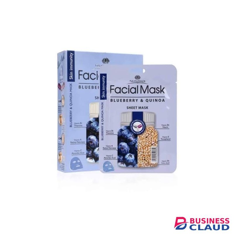Fruit Of The Wokali Blueberry And Quinoa Face Masks For Moisturizing,Anti -Wrinkle,Smoothes, Brightening -10pcs pack