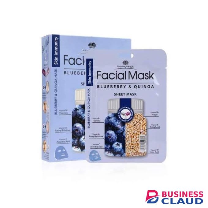 Fruit Of The Wokali Blueberry And Quinoa Face Masks For Moisturizing,Anti -Wrinkle,Smoothes, Brightening -10pcs pack