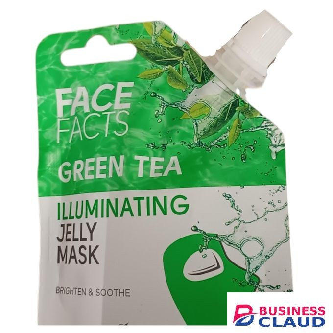 Face Facts Green Tea ILLUMINATING JELLY MASK Brighten Soothe Cleansing Unclog Pores nk