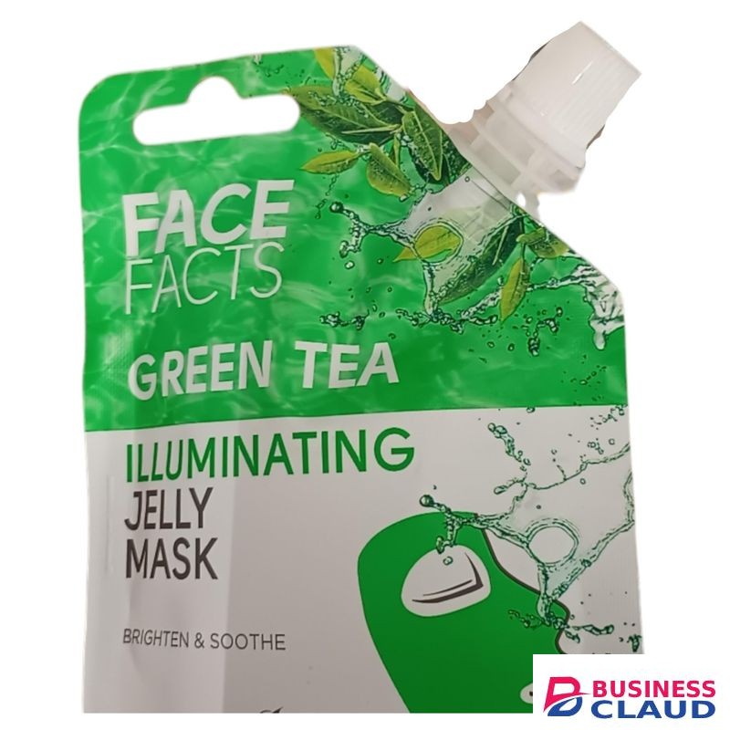Face Facts Green Tea ILLUMINATING JELLY MASK Brighten Soothe Cleansing Unclog Pores nk