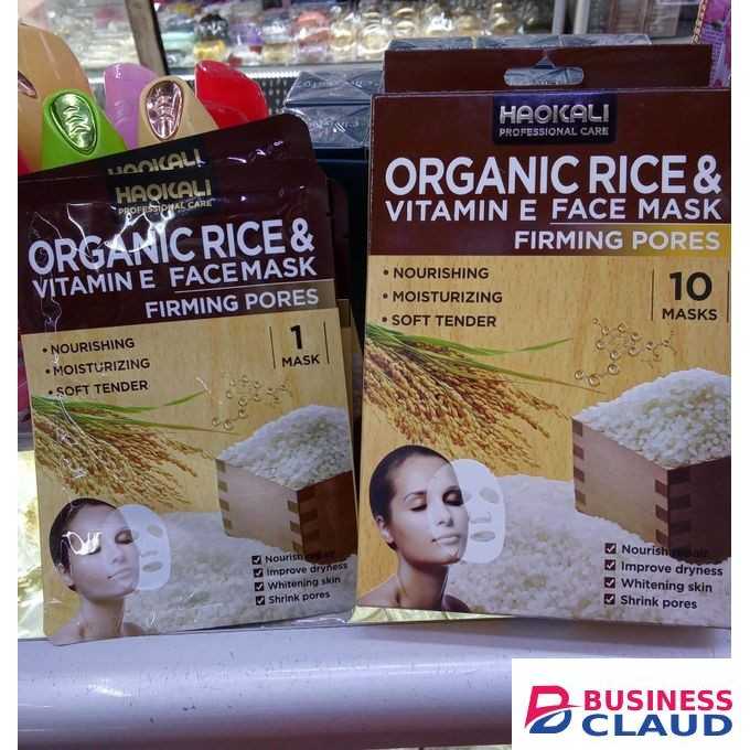 Haokali Organic Rice & Vitamin E face mask (10 masks)