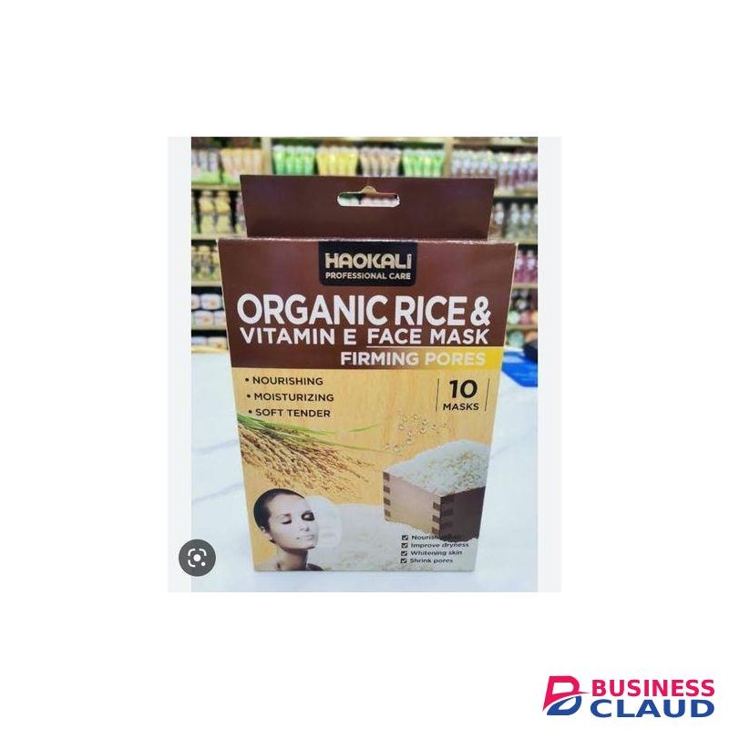 Haokali Organic Rice & Vitamin E Face Mask- Firming Pores_10 Pcs