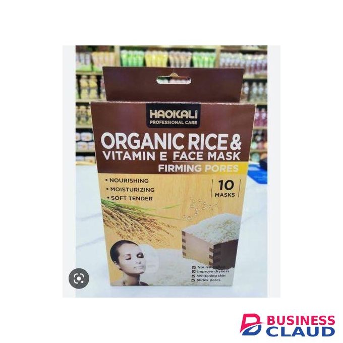 Haokali Organic Rice & Vitamin E Face Mask- Firming Pores_10 Pcs