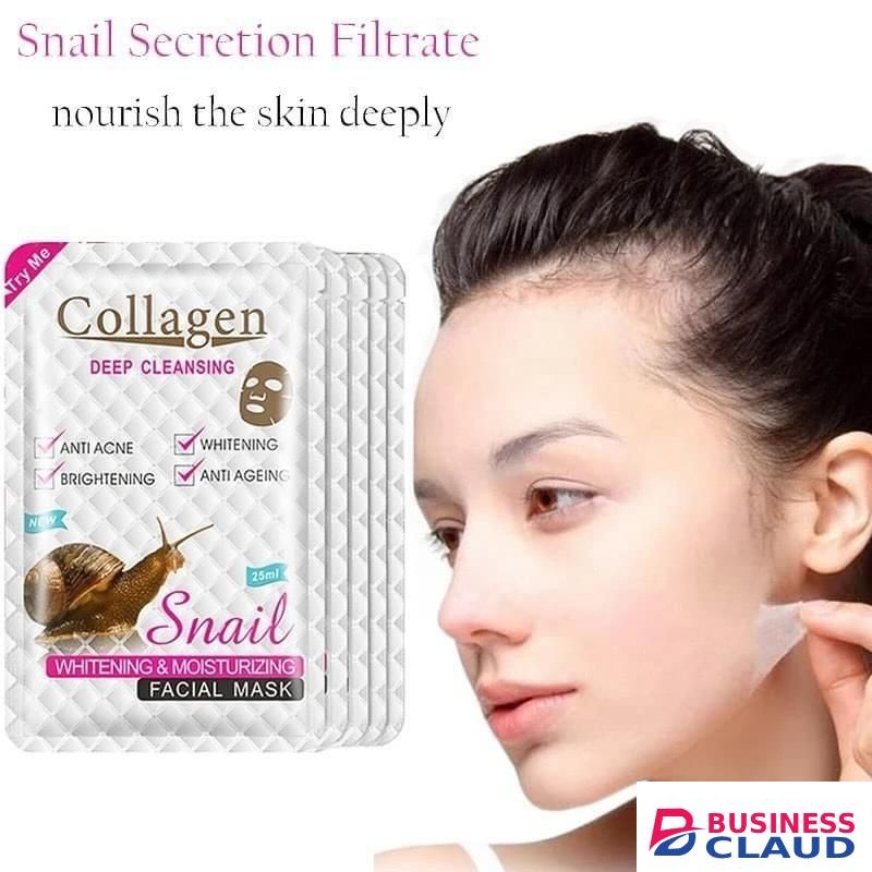 Collagen Deep Cleansing Snail Facial Sheet Mask