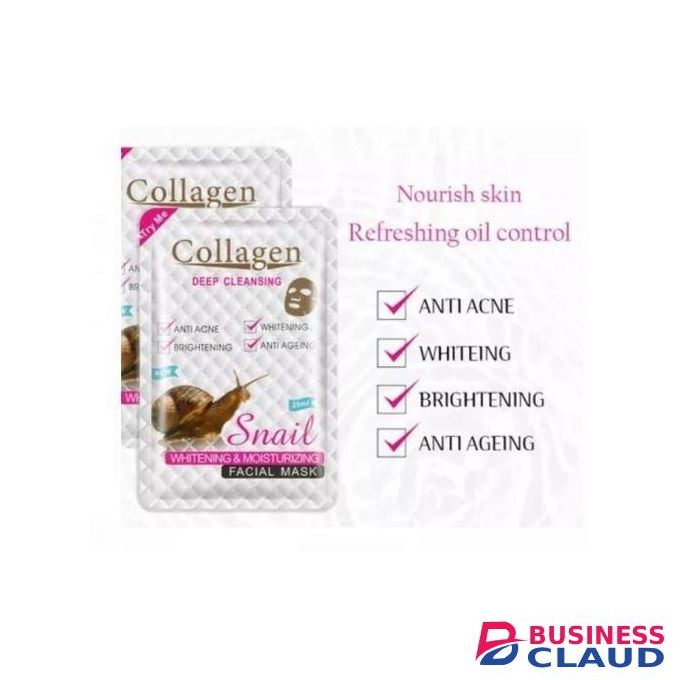Collagen Deep Cleansing Snail Facial Sheet Mask