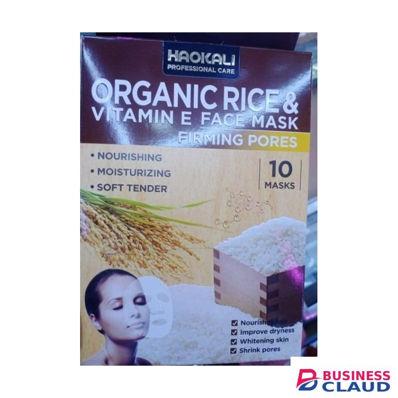 Haokali Organic Rice & Vitamin E face mask Firming Pores For Moisturizing ,Nourishing & Soft Tender