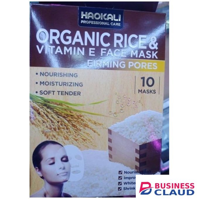 Haokali Organic Rice & Vitamin E face mask Firming Pores For Moisturizing ,Nourishing & Soft Tender