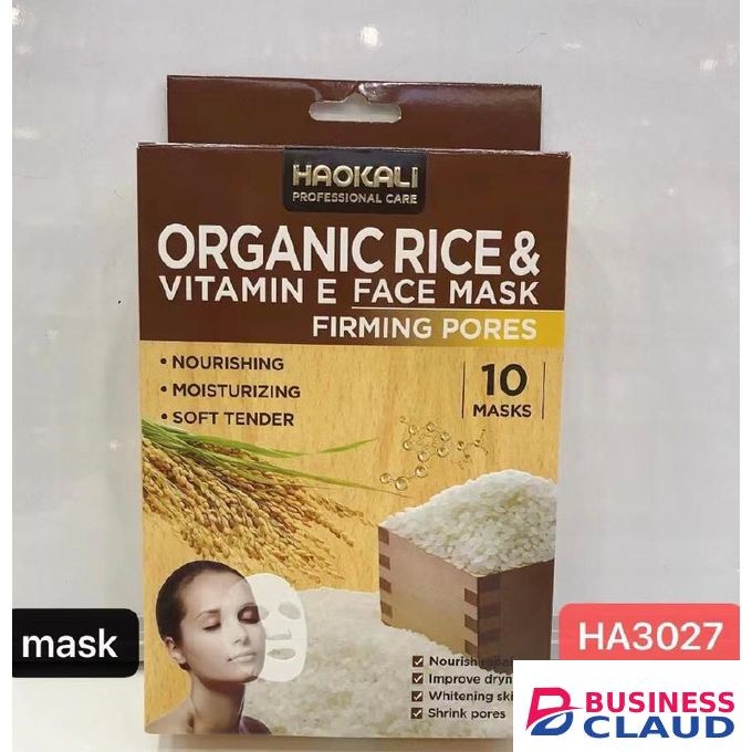 Haokali Organic Rice & Vitamin E Face Mask- Firming Pores_10 Pack