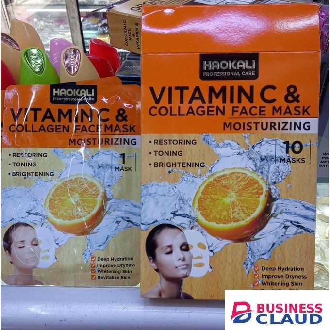 Haokali Vitamin C & Collagen Face Mask ( 10 Masks)