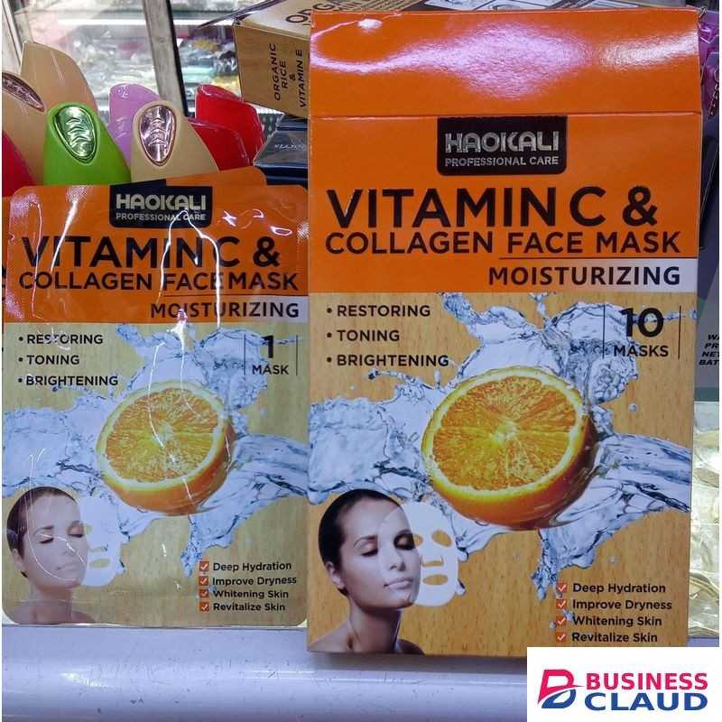 Haokali Vitamin C & Collagen Face Mask ( 10 Masks)