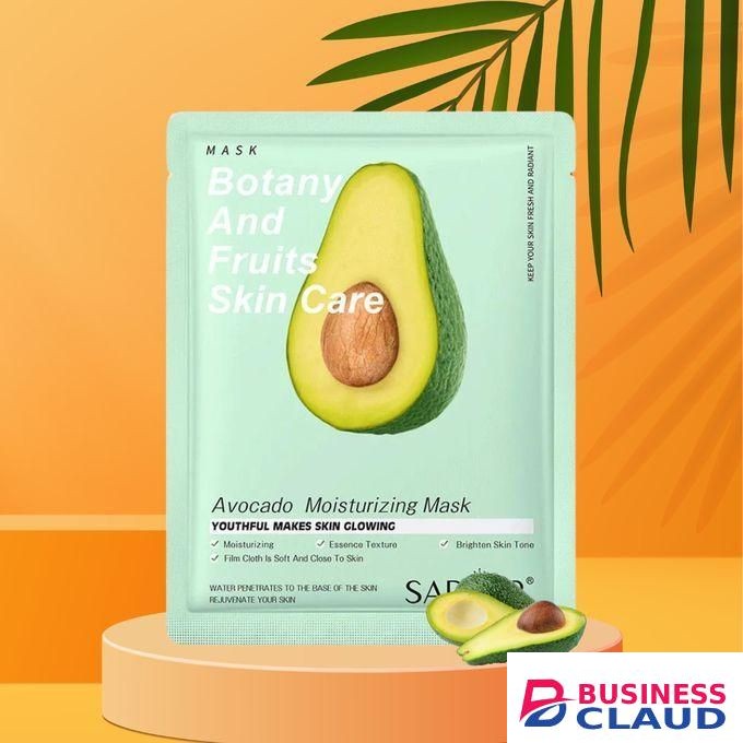 SADOER 5 Pieces Ovacado Anti Wrinkle Moisturizing Skin Care Mixed Fruit Facial Mask Collagen Face Mask Moisturizing Refreshing Sheet Masks