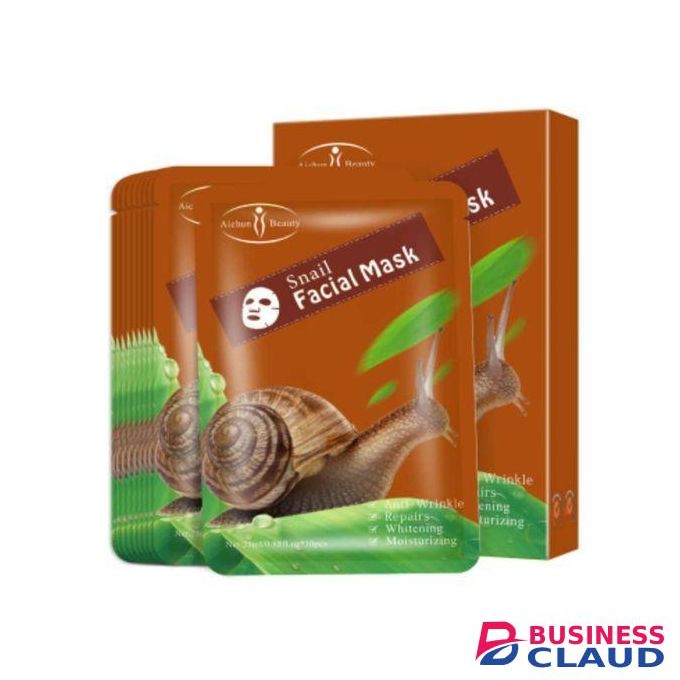 Aichun Beauty 10Pcs Snail Facial Sheet Mask Anti-Wrinkle Moisturizing Face