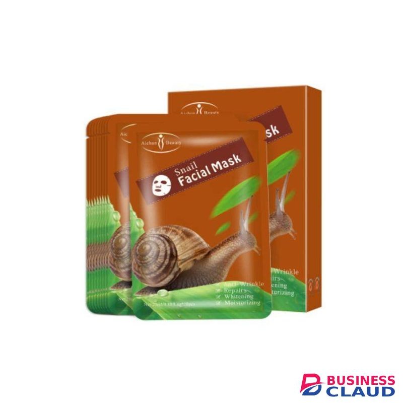 Aichun Beauty 10Pcs Snail Facial Sheet Mask Anti-Wrinkle Moisturizing Face
