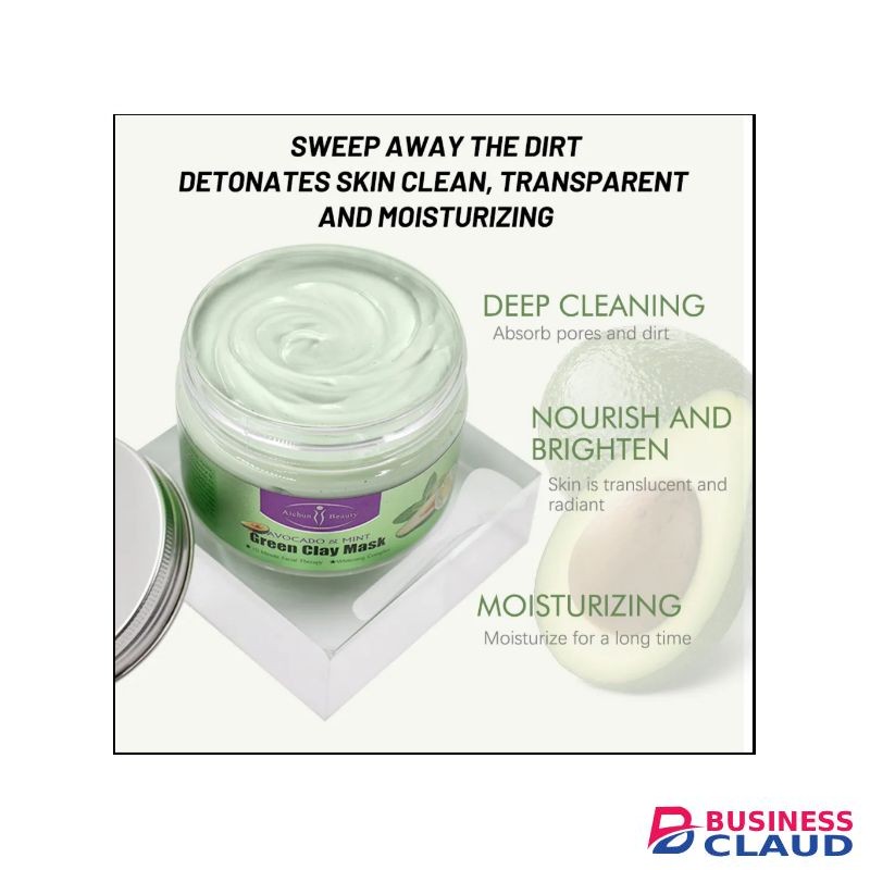 Aichun Beauty Clay Face Mask Deep Cleansing Exfoliation Soothing Repair Remove Blackheads Facial Moisturizing Anti-Acne (AVOCADO & MINT (GREEN))