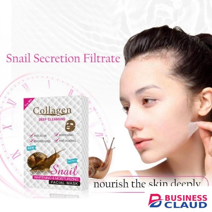 Try Me SnailCollagen Whitening & Moisturizing Facial Mask 25m-10pcs