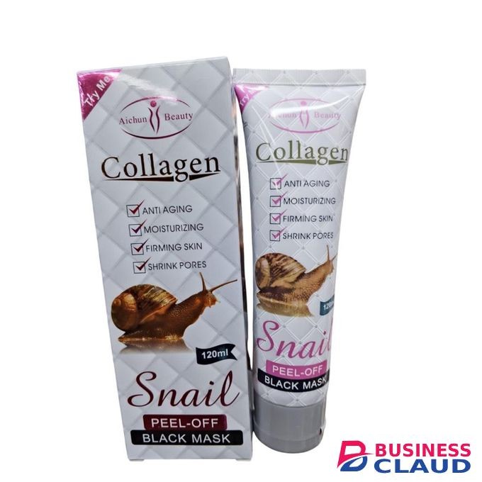 Collagen Snail Peel Off Face Black Mask, Deep Cleansing & Skin Rejuvenation 120ml