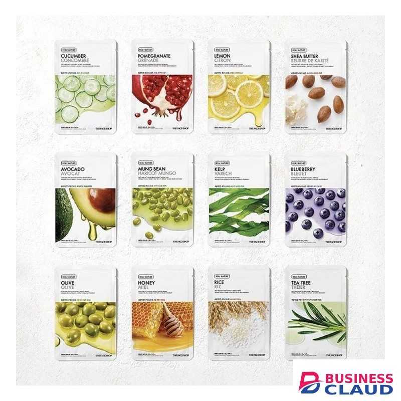 Real Nature THE FACE SHOP SHEET MASK BEAUTY BUNDLE( 15 PACK)