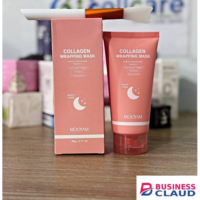 MOOYAM NEW ADVANCED COLLAGEN NIGHT WRAPPING MASK PEEL-OFF OVERNIGHT COLLAGEN FACE MASK – DEEP NOURISHMENT & SKIN REPAIR 80g