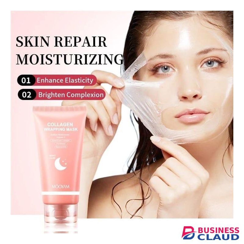 MOOYAM NEW ADVANCED COLLAGEN NIGHT WRAPPING MASK PEEL-OFF OVERNIGHT COLLAGEN FACE MASK – DEEP NOURISHMENT & SKIN REPAIR 80g