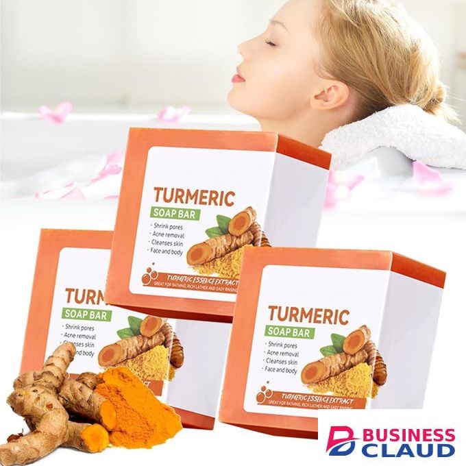 SADOER Turmeric Hydration Soothing Face Sheet Mask, Skincare for Acne, Anti Acne Facial Mask Sheet + Dr dess free soap