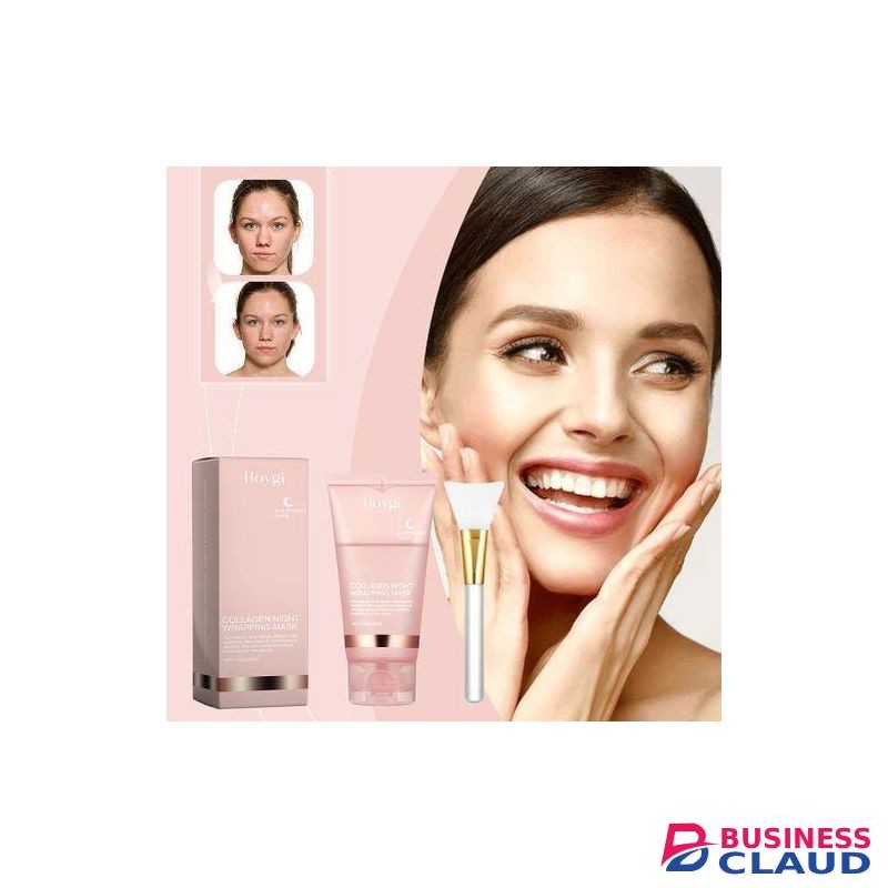 Night Collagen Wrapping Mask Rejuvenation Moisturizing Brightening Face Mask Make Glowy Skin Elasticity Facial
