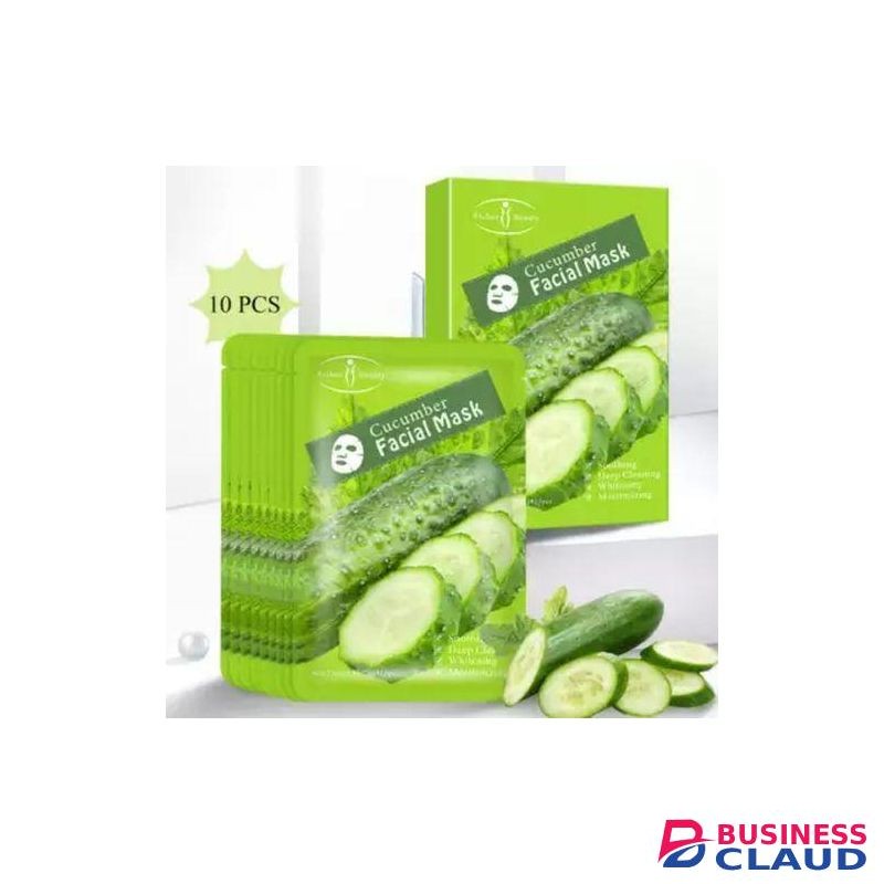 Aichun Beauty 10Pcs Cucumber Facial Mask Sheet Soothing Cleaning Face Mask