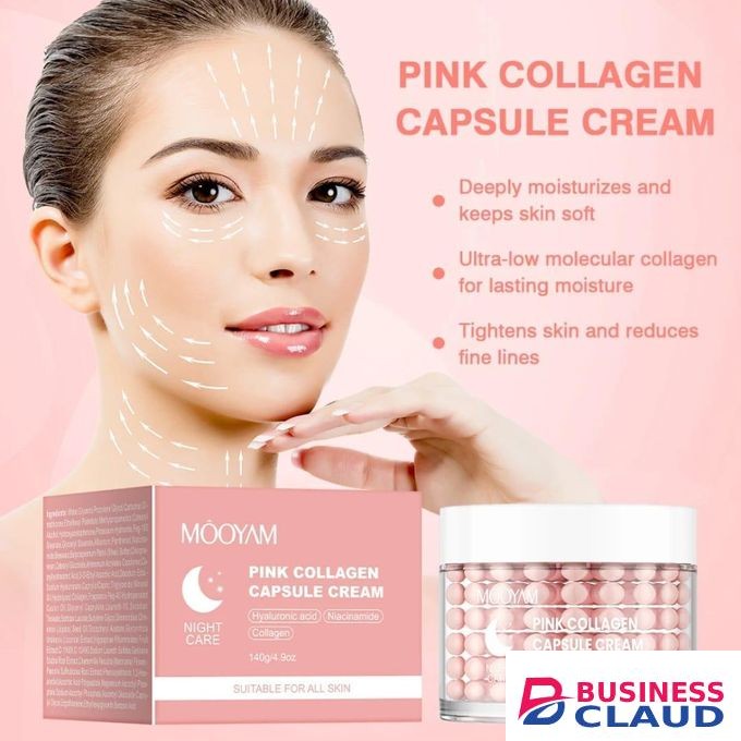 MOOYAM NEW ADVANCED COLLAGEN SKINCARE SET WRAPPING MASK 80G + PINK COLLAGEN CAPSULE CREAM 140G