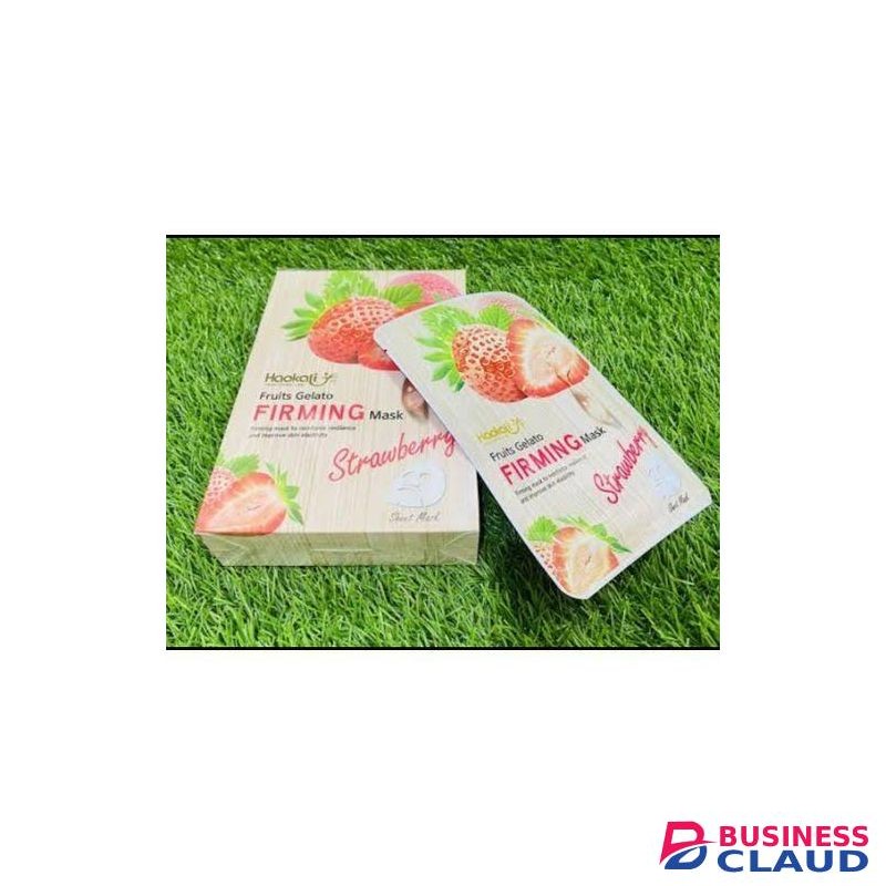 Fruit Of The Wokali Strawberry Firming Facial Mask For Moisturizing, Smoothes , Brightening Pack Of 10 pcs