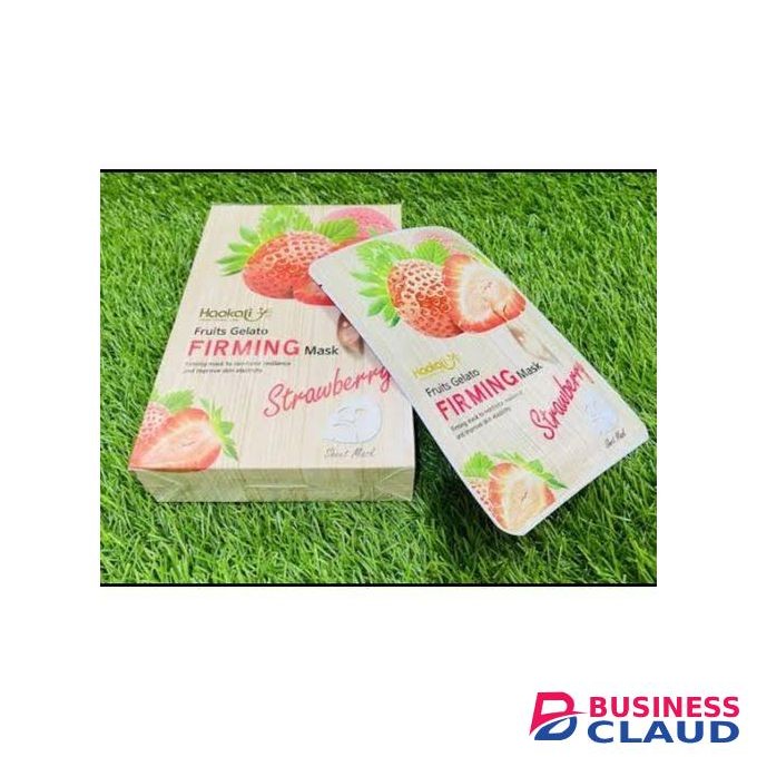 Fruit Of The Wokali Strawberry Firming Facial Mask For Moisturizing, Smoothes , Brightening Pack Of 10 pcs
